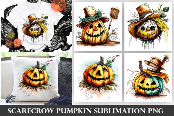 Download Scarecrow Pumpkin Sublimation Designs - Sublimation design Collection