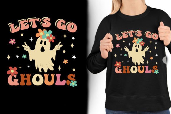 Download Let’s Go Ghouls Halloween Typography Tee - Typography Collection