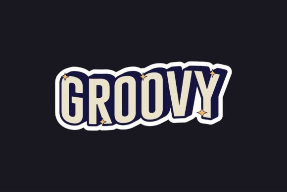 Download Groovy Text with Retro Typography Design - Typography Collection
