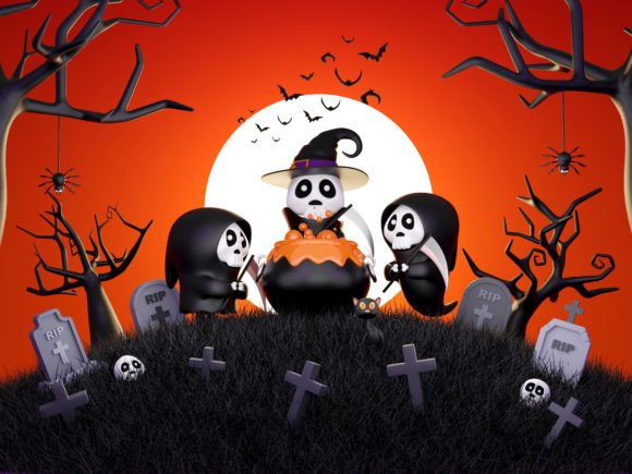 Download Scary Ghost in the Cemetery - Premium Resources