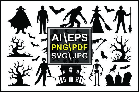 Download Silhouette Halloween-themed of Monsters - Monster Collection